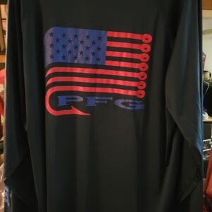 Columbia PFG Long-Sleeve Shirt - Black with Red & Blue Graphic